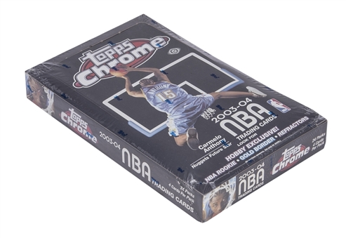 2003-04 Topps Chrome Basketball Unopened Hobby Box (24 Packs)